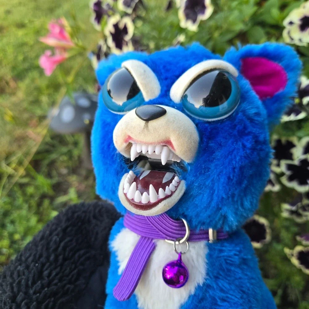 Fiesty pets William Mark Blue and White Stuffed plush toy